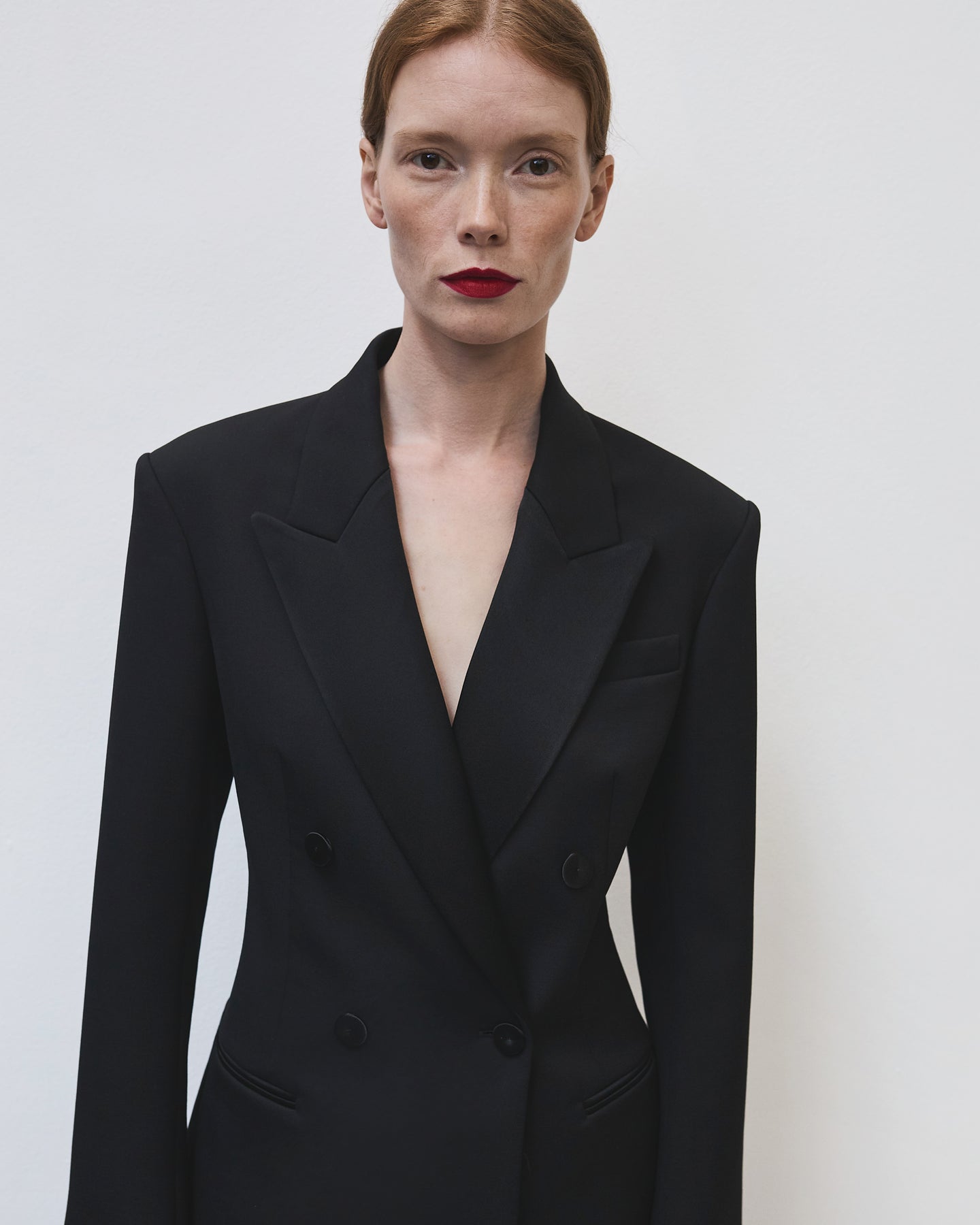 Another Tomorrow Tuxedo Suit Jacket in Black – Wool Women's Jacket