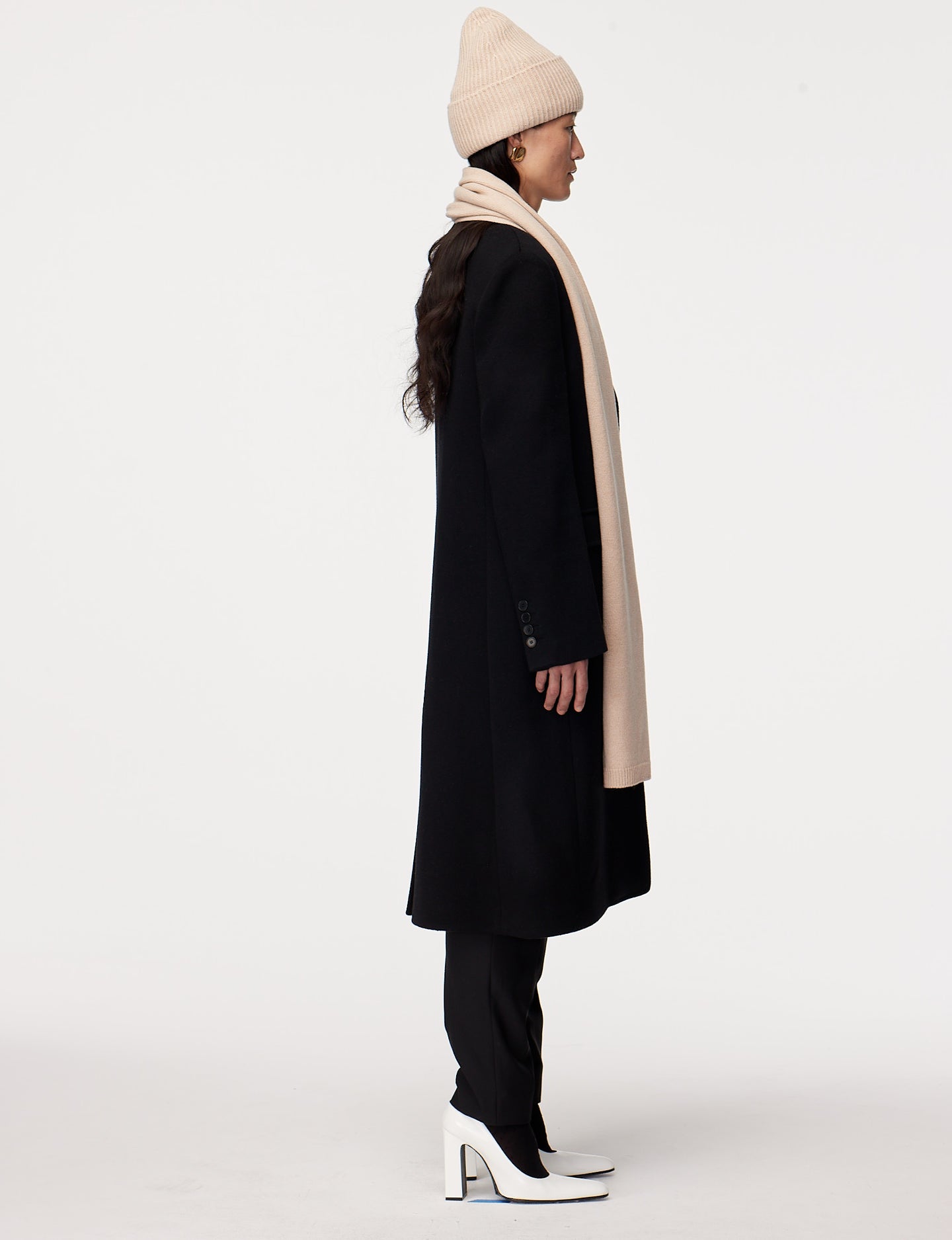 Cashmere Scarf | Ivory in ivory