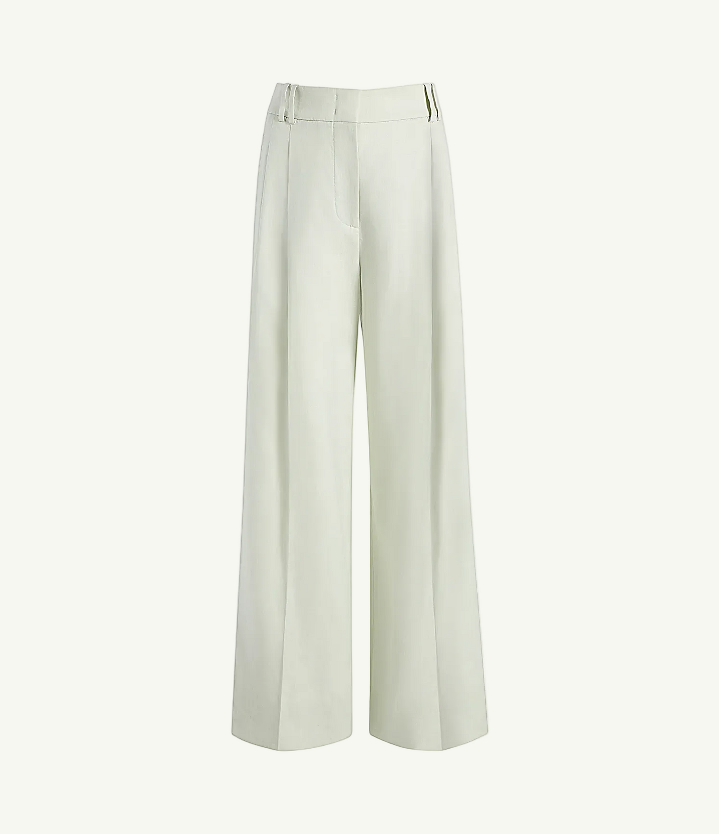 Another Tomorrow Pleated Trouser in Silt Green – Linen Women's Trousers