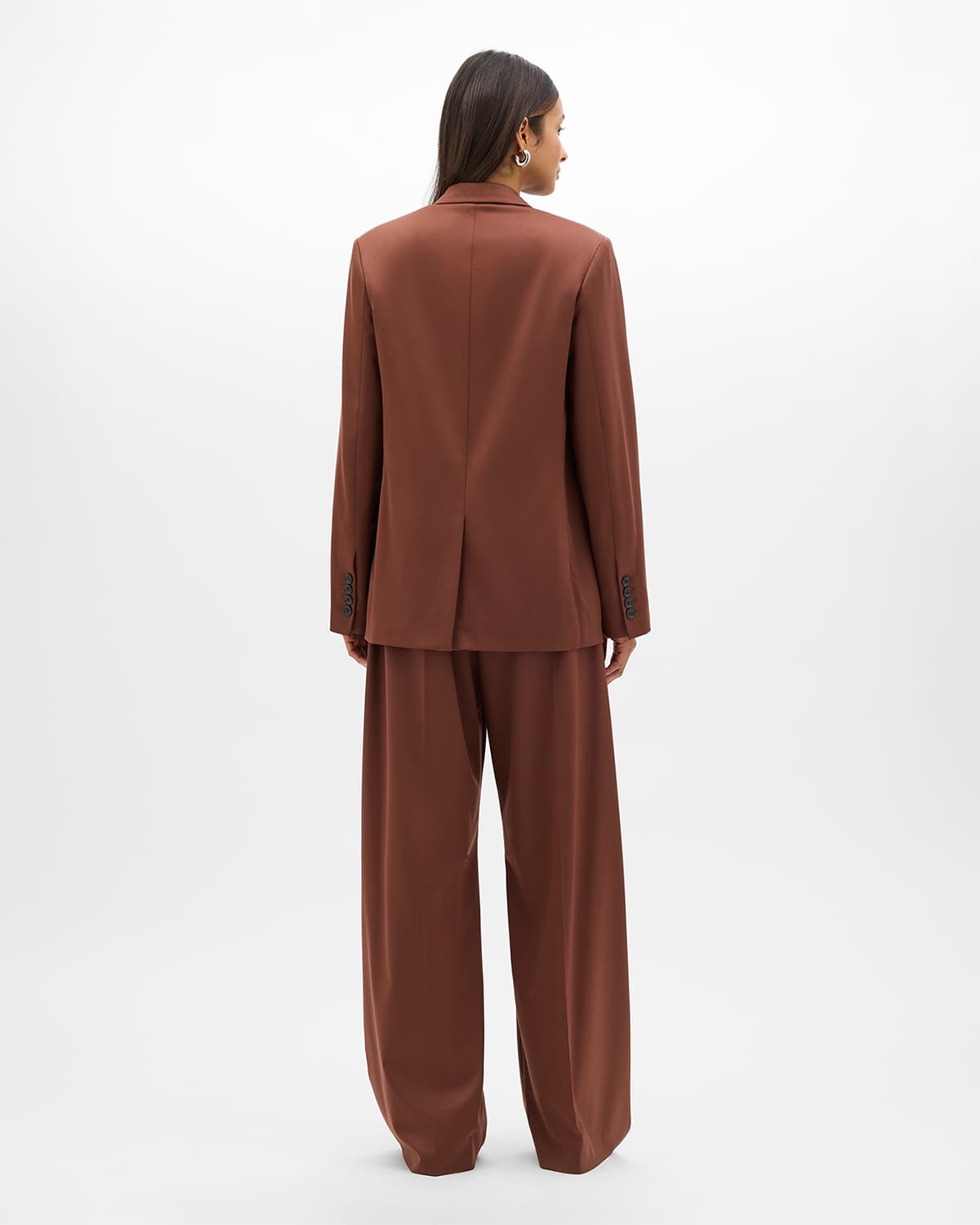 Wool Relaxed Blazer | Cinnamon