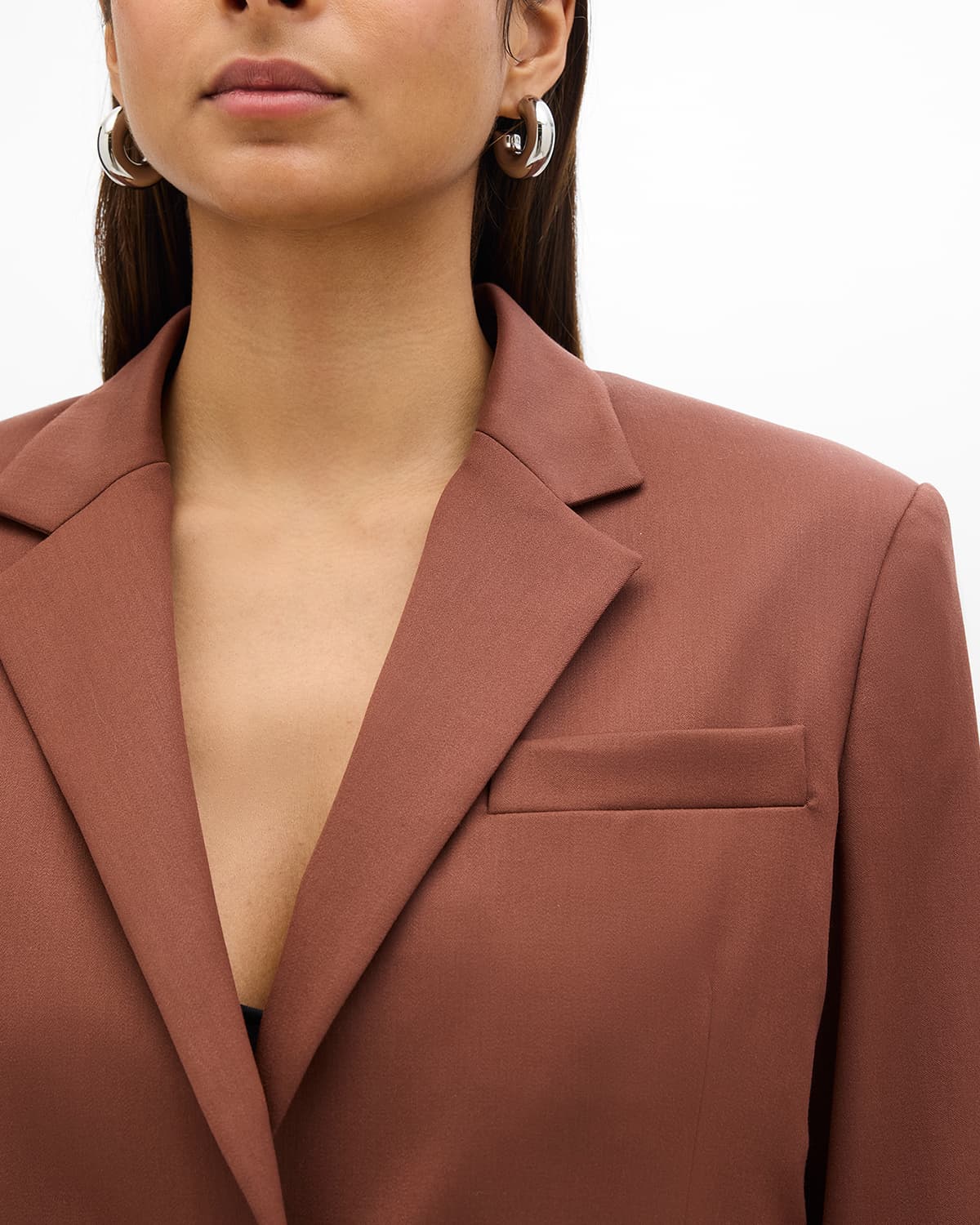 Wool Relaxed Blazer | Cinnamon
