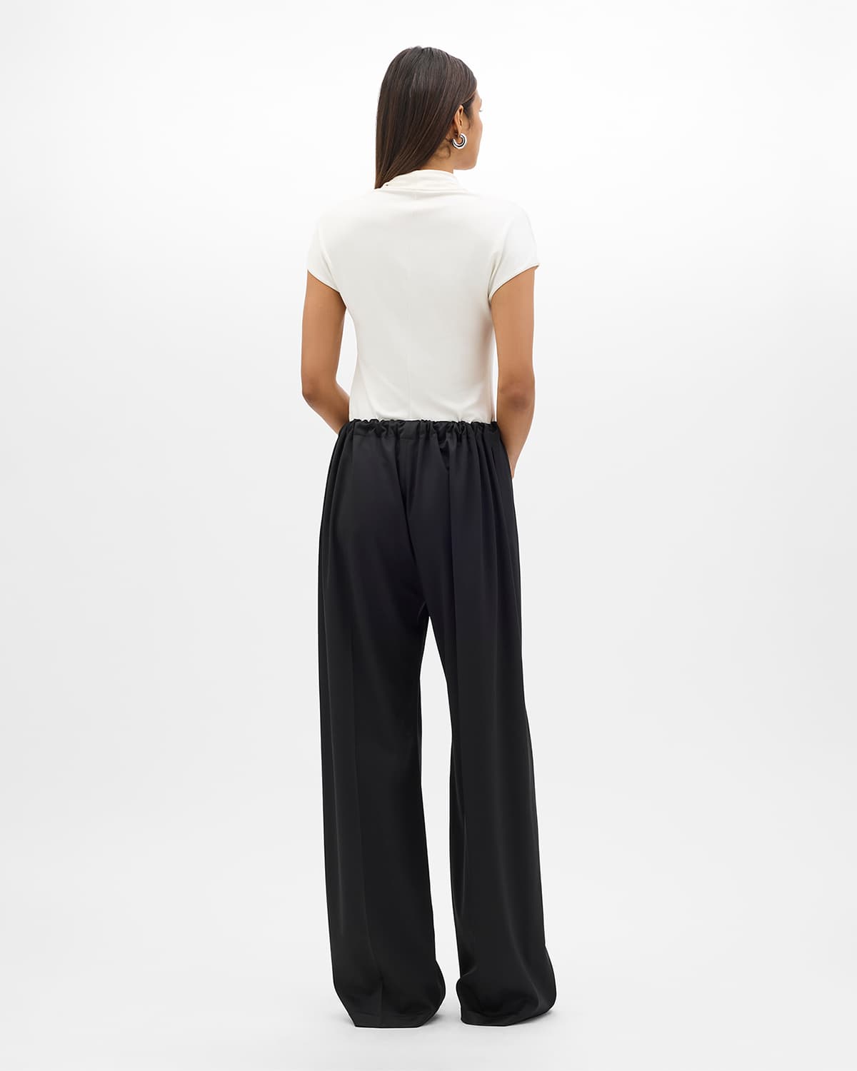 Fluid Cowl Neck Top | Off White