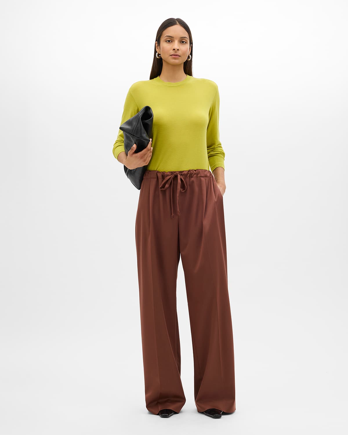 Wool Drawcord Pant | Cinnamon