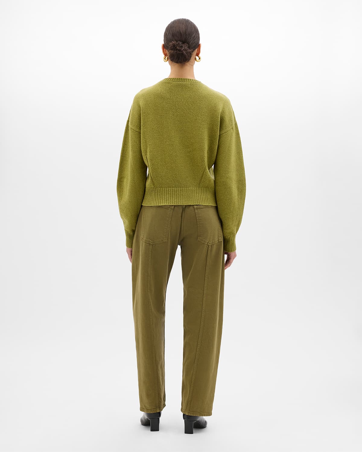 Cashmere Knit Sweatshirt | Light Moss