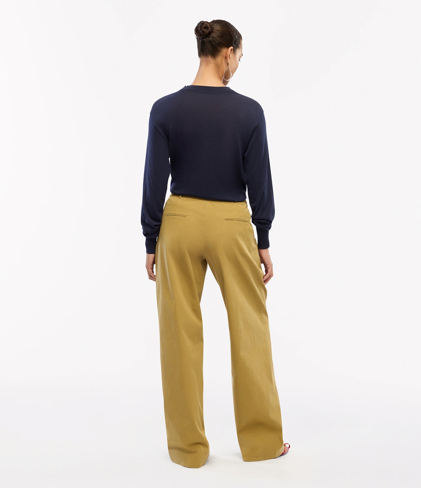 Another Tomorrow Featherweight Crew in Indigo – Wool
