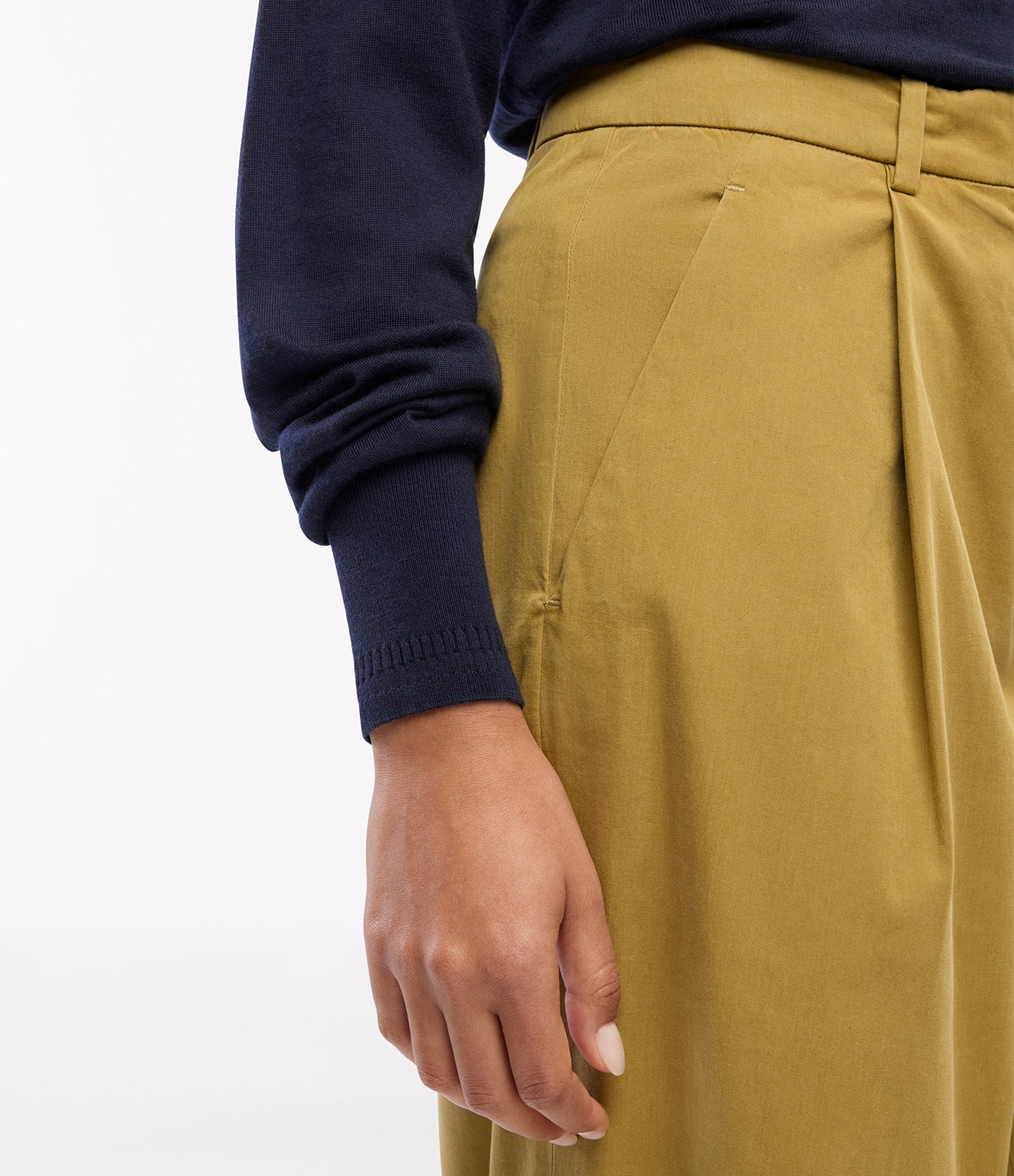 Another Tomorrow Featherweight Crew in Indigo – Wool