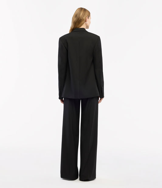 Another Tomorrow Oversized Double Breasted Jacket in Black – Wool Women's Jacket