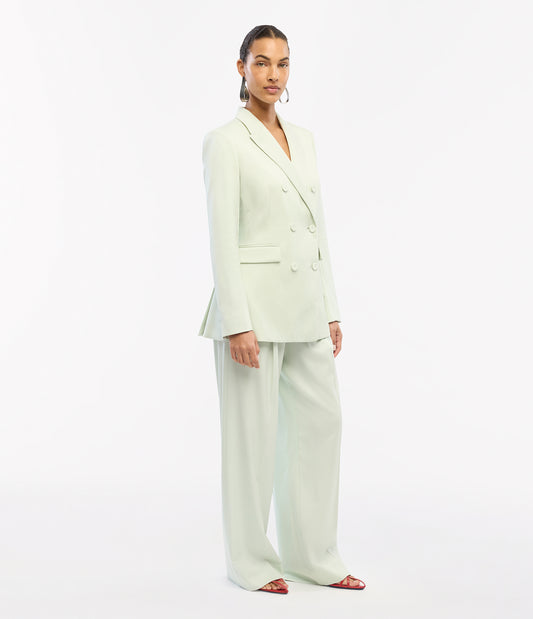 Another Tomorrow Double-Breasted Jacket in Julep – Wool Women's Jacket