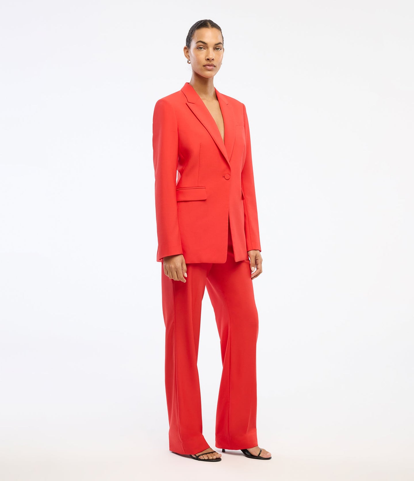 Single Button Jacket - Resale | Fire Red
