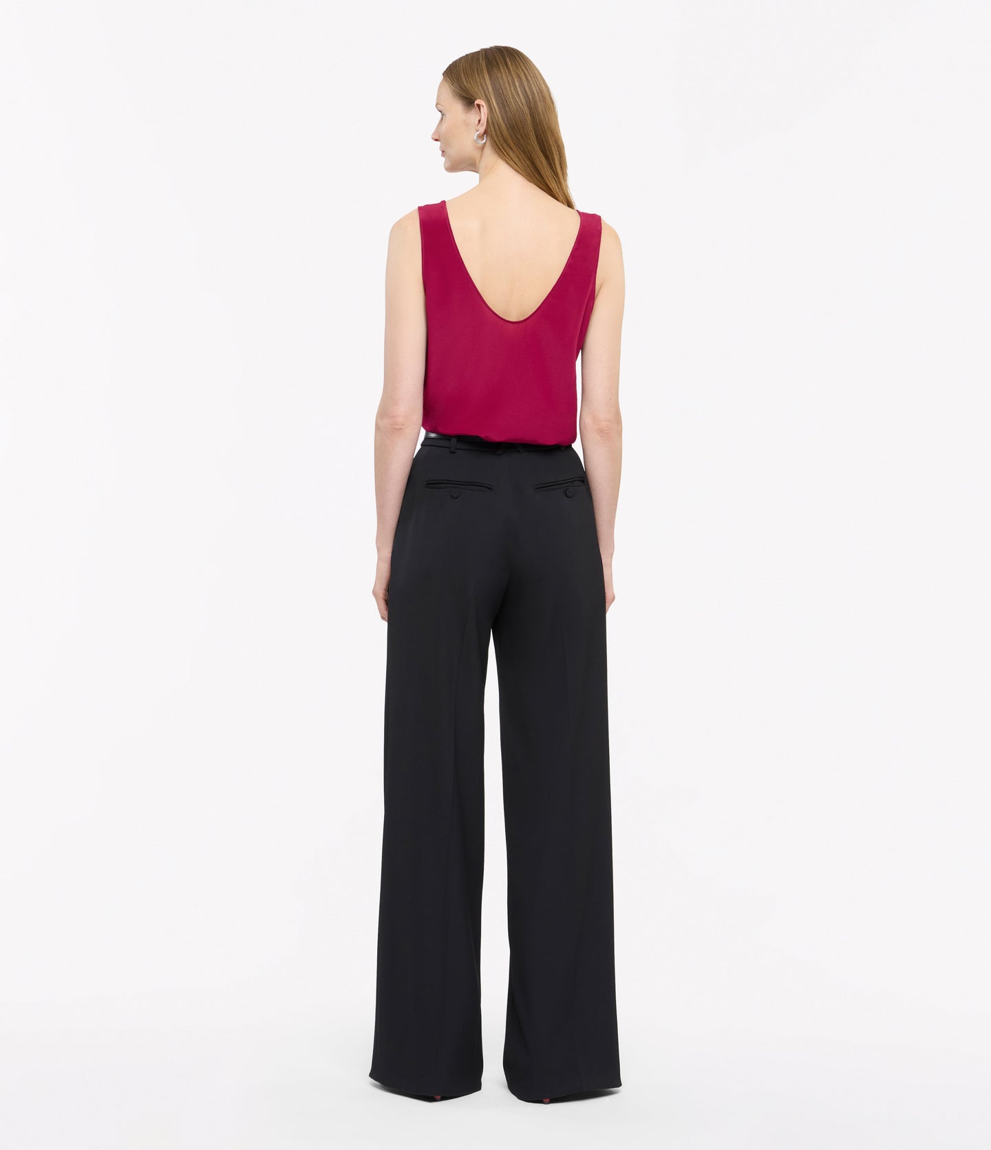 Another Tomorrow Silk Tank in Magenta – Silk Women's Top