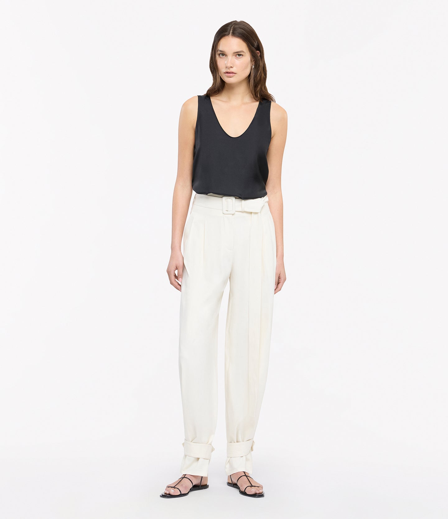 Silk Tank | Black in black
