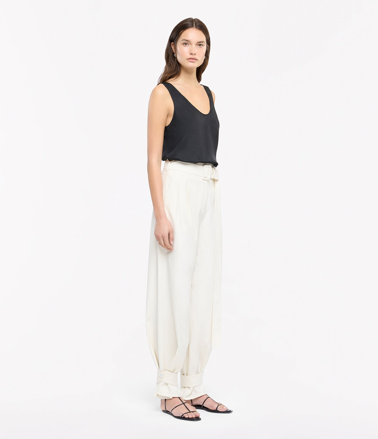 Silk Tank | Black in black