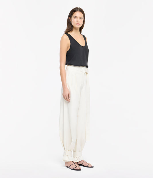 Another Tomorrow Silk Tank in Black – Silk Women's Top