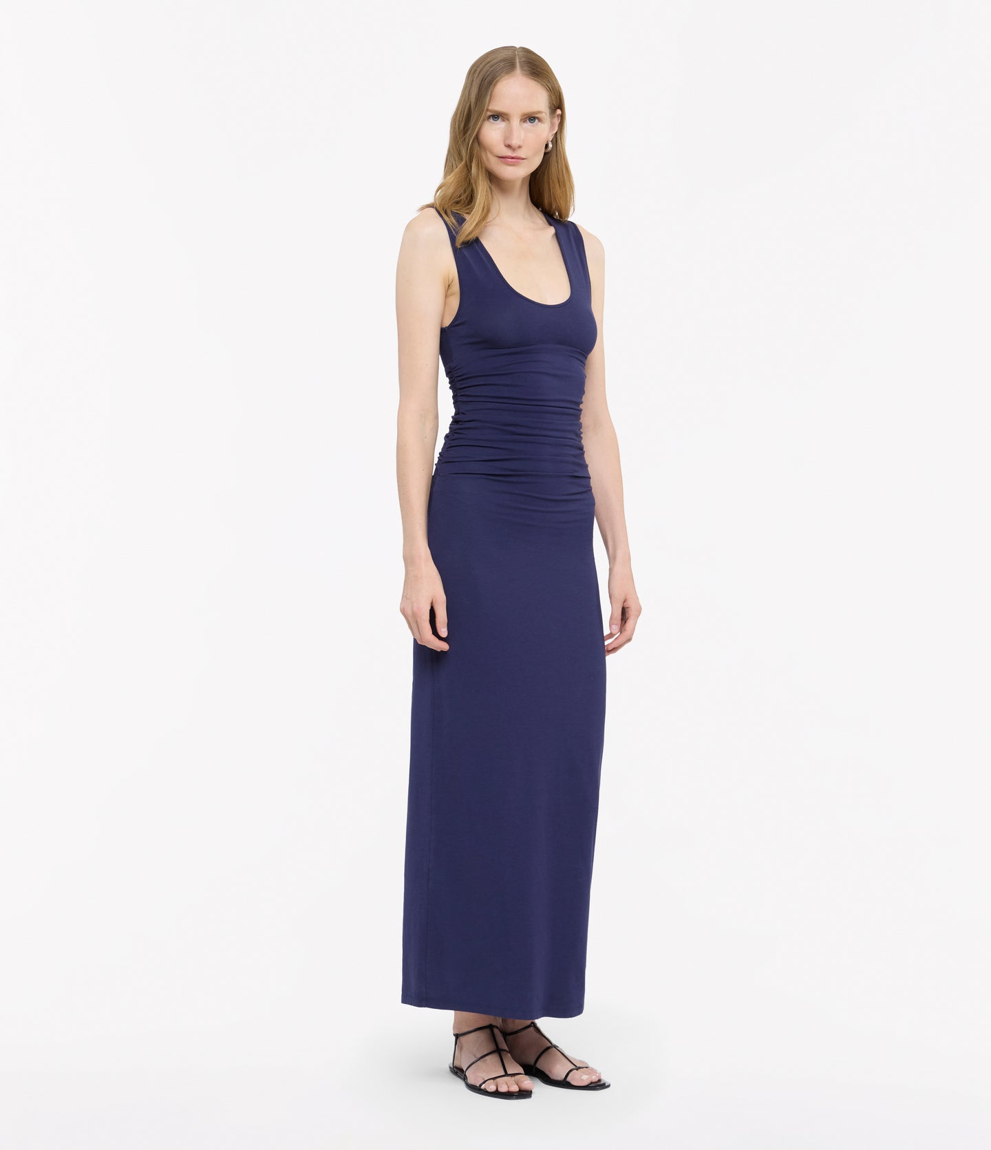 Ruched Tank Dress | Indigo in indigo