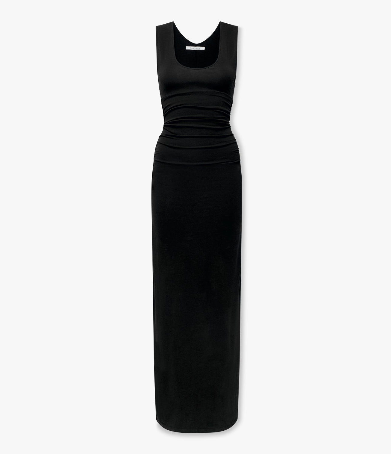 Another Tomorrow Ruched Tank Dress in Black – Cotton Women's Dress
