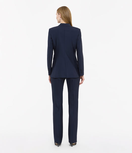 Another Tomorrow Single Button Jacket in Navy – Wool Women's Jacket