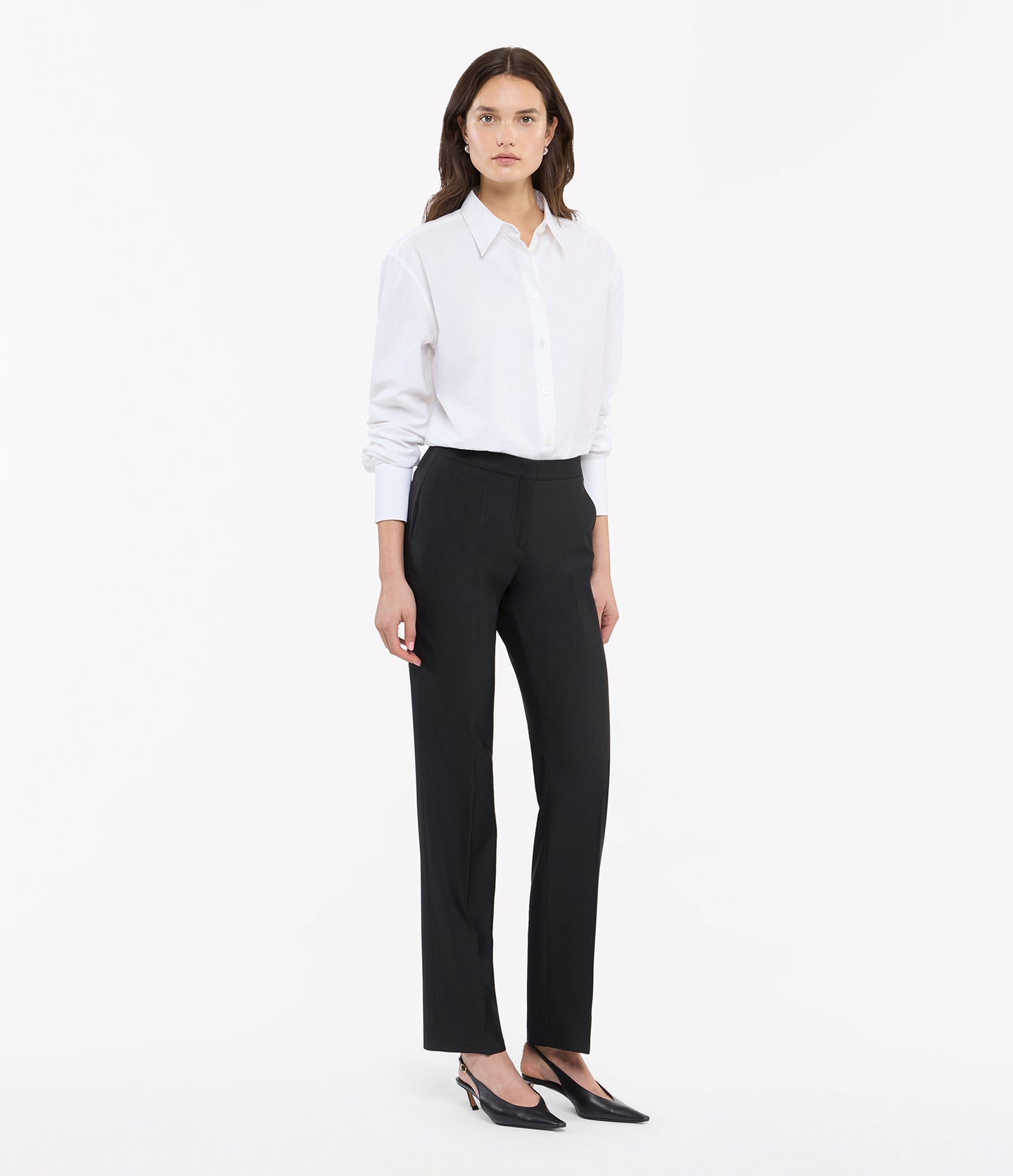 Another Tomorrow Oversized Men’s Shirt in White – Cotton Women's Top