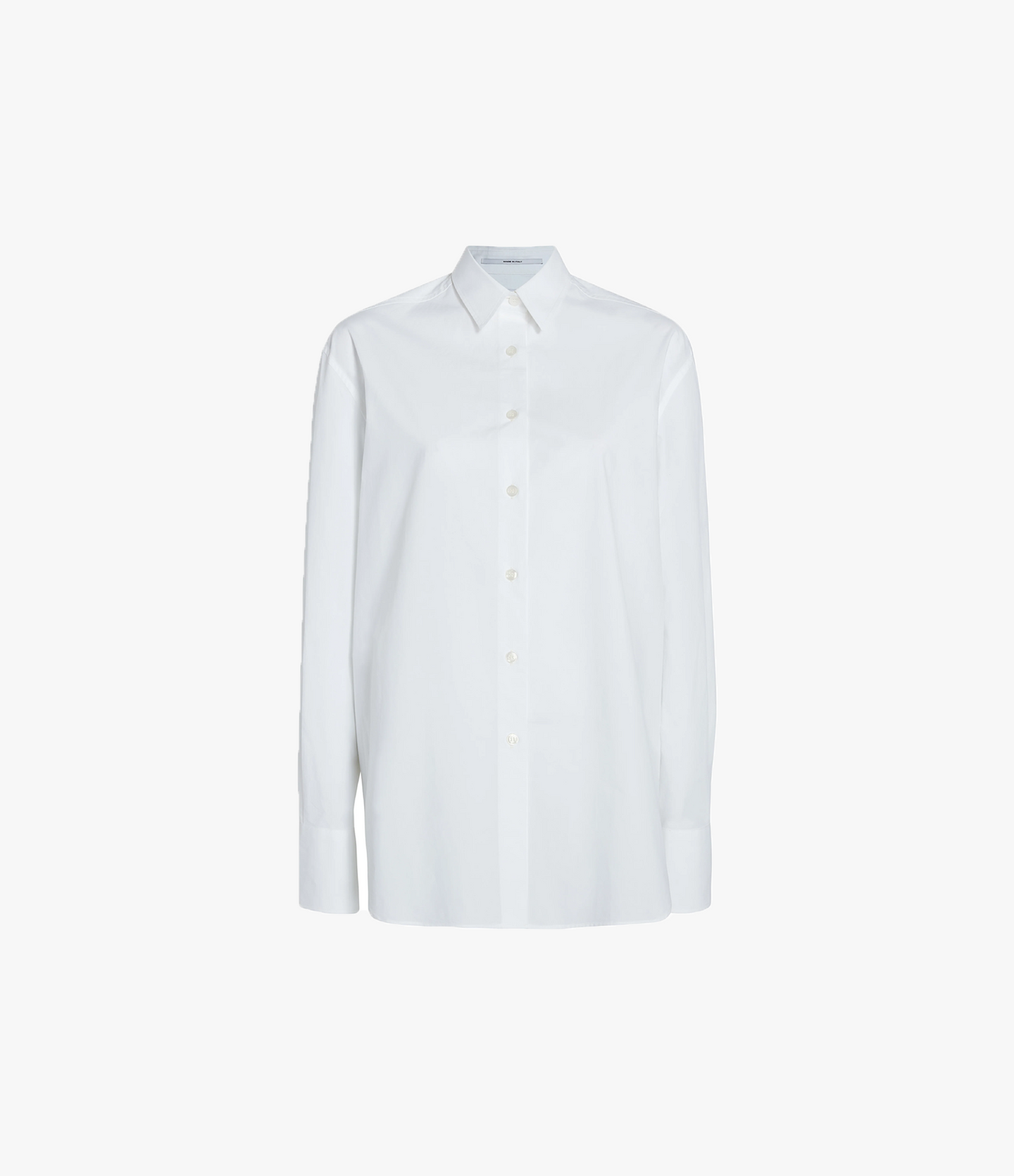 Another Tomorrow Oversized Men’s Shirt in White – Cotton Women's Top