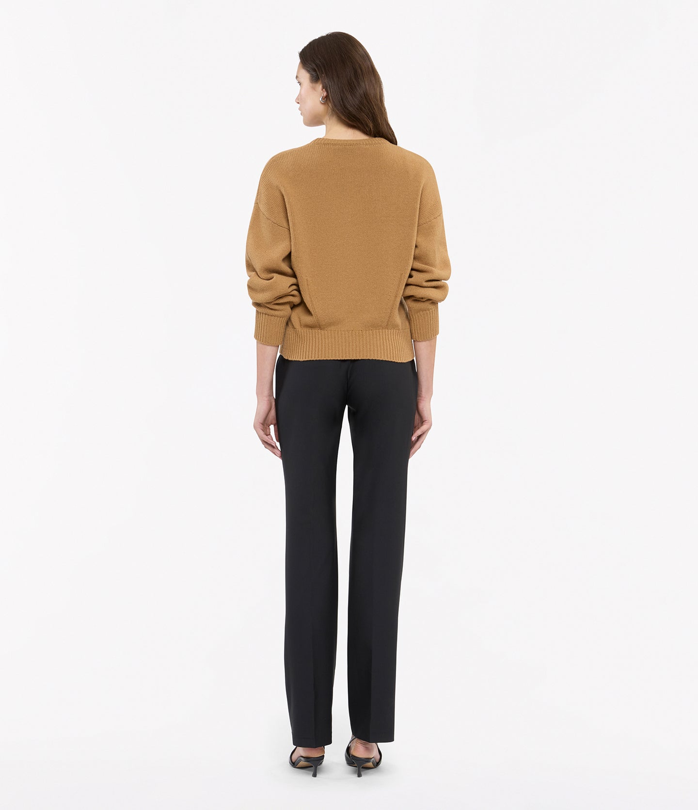 Another Tomorrow Cashmere Knit Sweatshirt in Camel – Cashmere Women's Knitwear