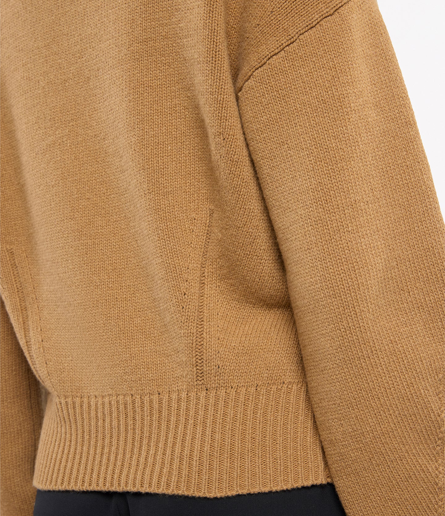 Another Tomorrow Cashmere Knit Sweatshirt in Camel – Cashmere Women's Knitwear