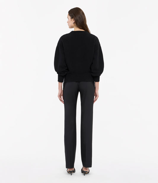 Another Tomorrow Cashmere Knit Sweatshirt in Black – Cashmere Women's Knitwear