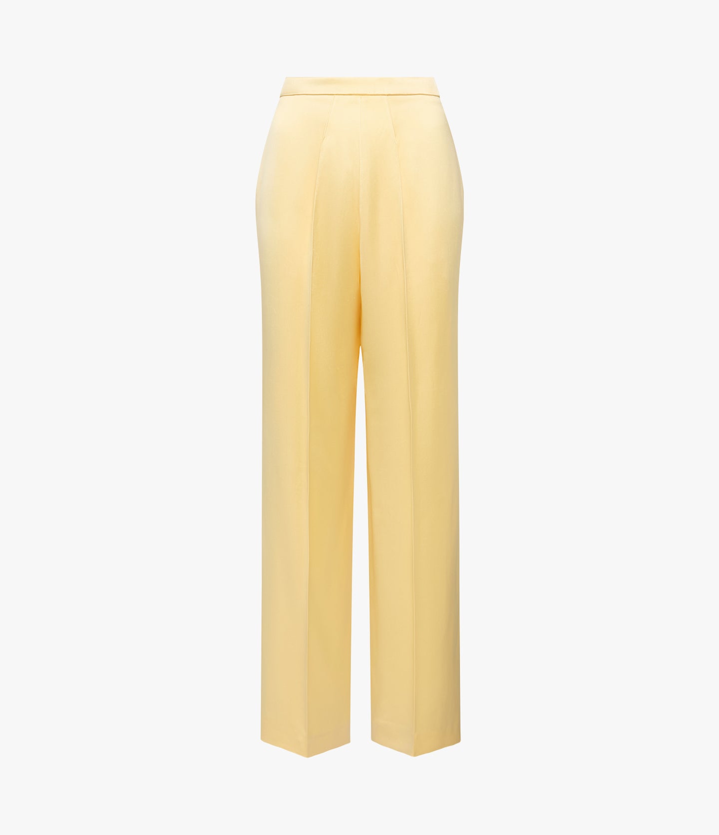 Another Tomorrow Pintuck Trouser in Daffodil – Satin Women's Trousers