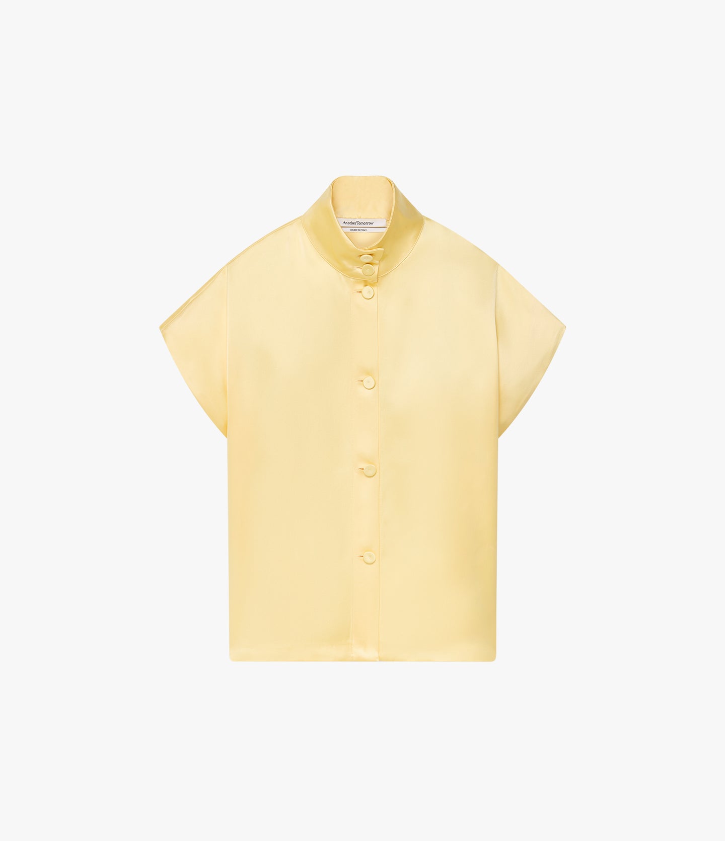 Mock Neck Buttoned Top | Daffodil in daffodil