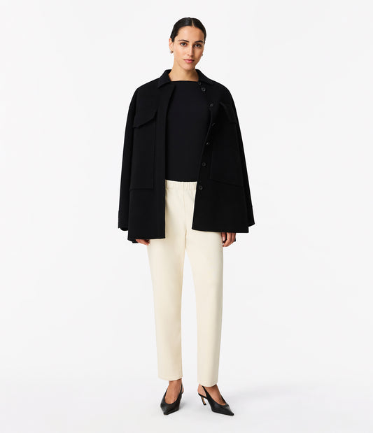 Another Tomorrow Jogger in Parchment – Cotton Women's Trousers