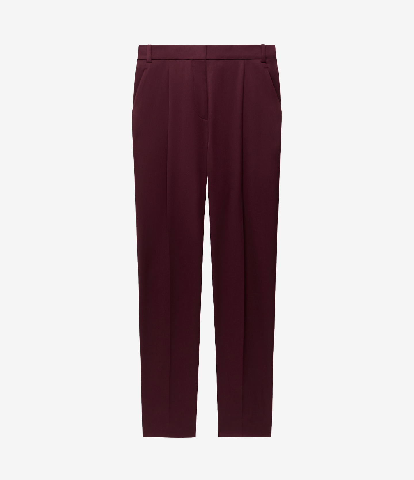 Another Tomorrow Peg Trouser in Plum – Wool Women's Trousers