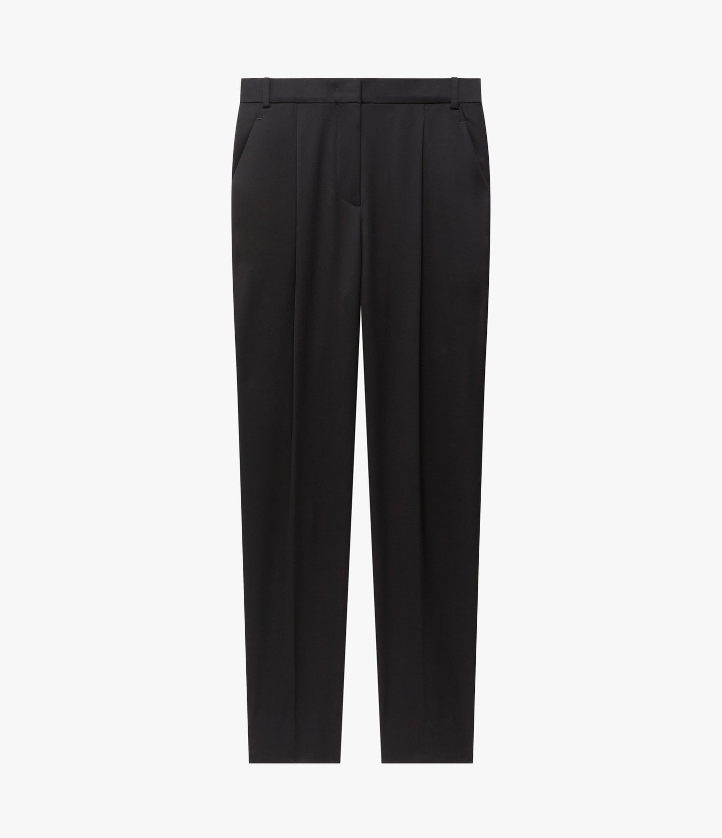 Another Tomorrow Peg Trouser in Black – Wool Women's Trousers