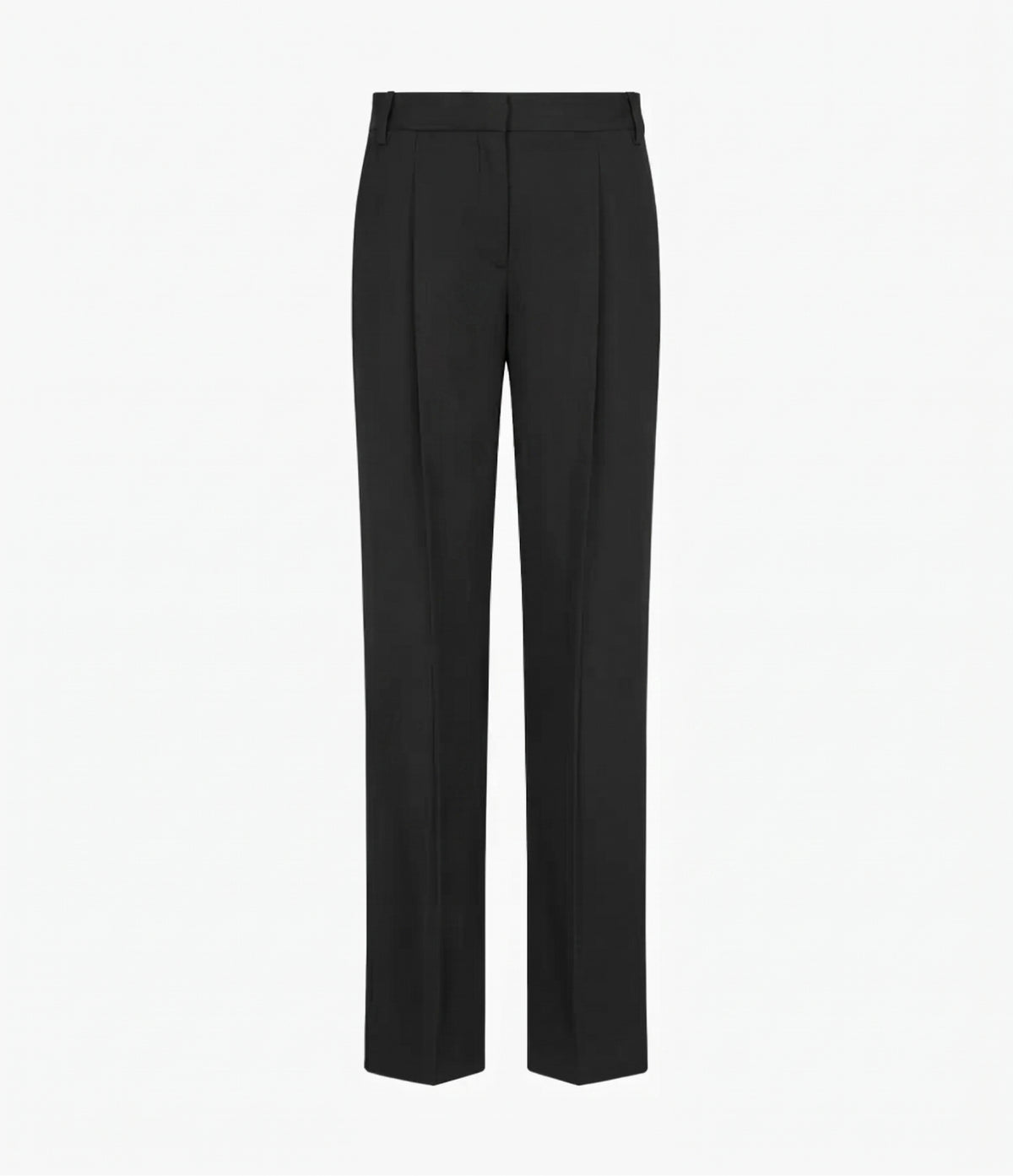 Another Tomorrow Peg Trouser in Black – Wool Women's Trousers