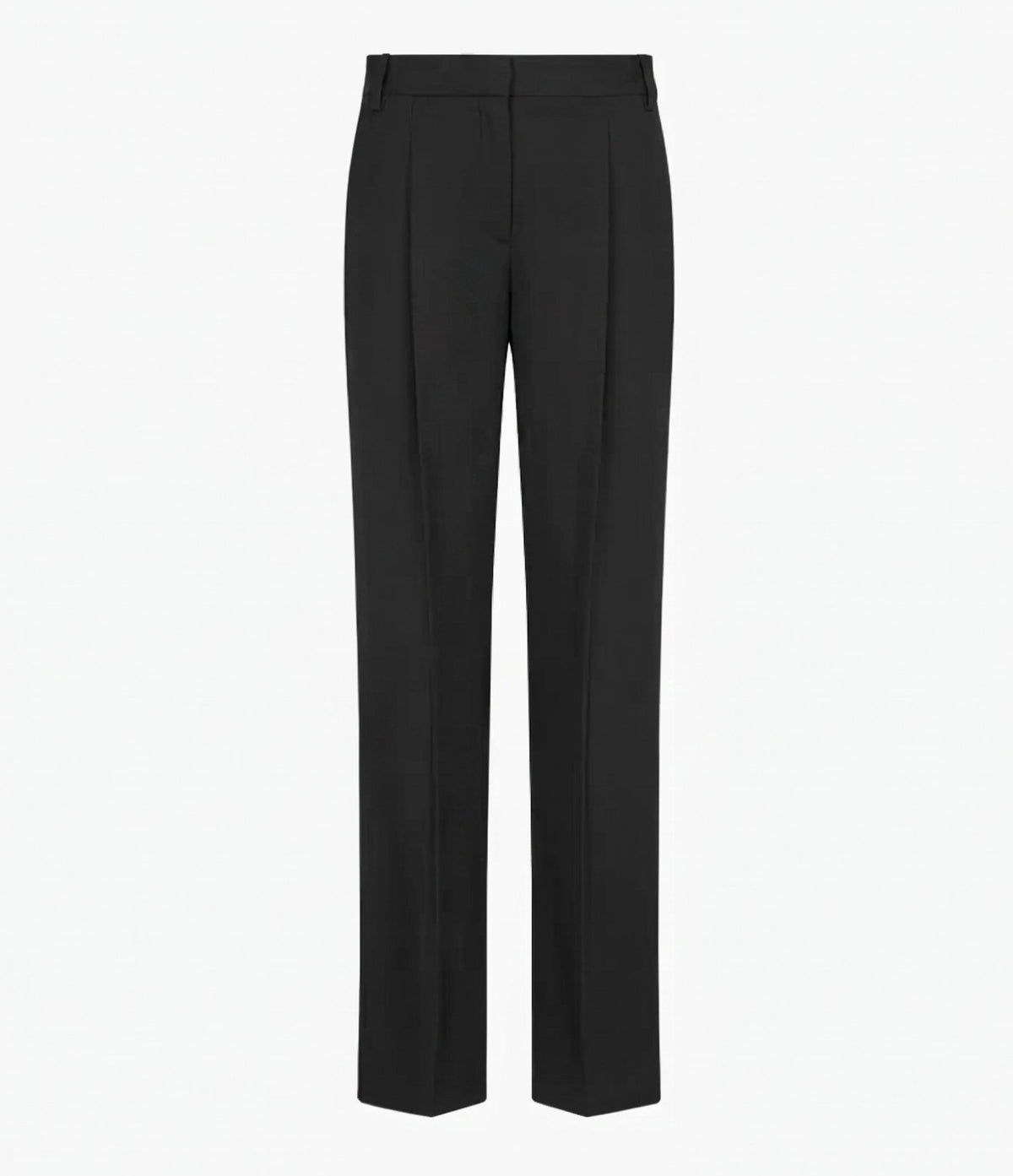 Another Tomorrow Peg Trouser in Black – Wool Women's Trousers
