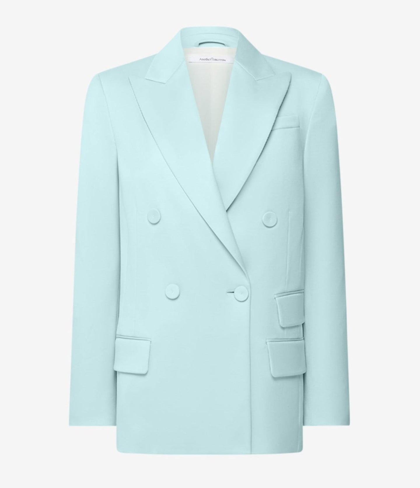Another Tomorrow Oversized Double Breasted Jacket in Mist – Wool Women's Jacket