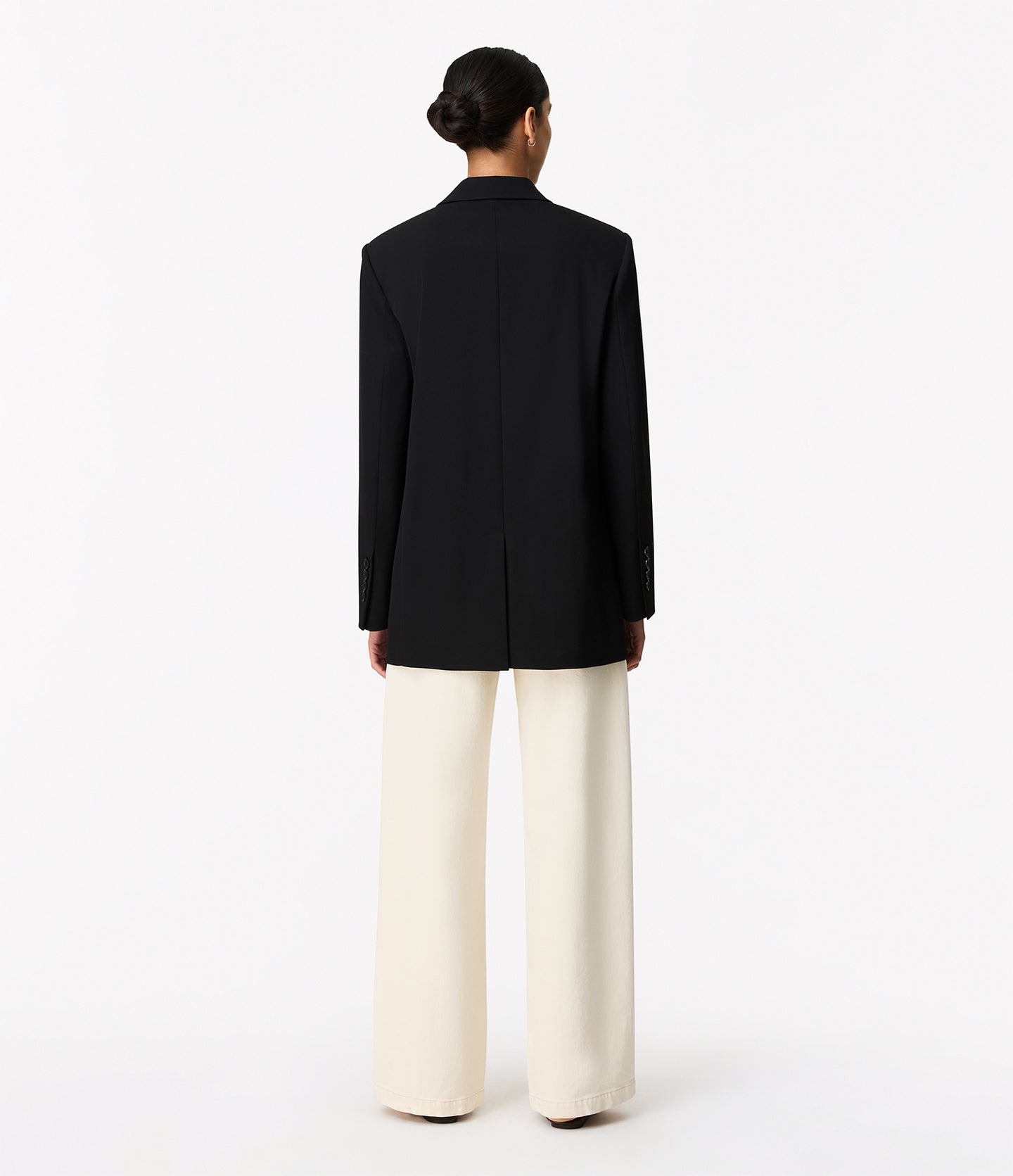 Wool Tailored Jacket | Black in black