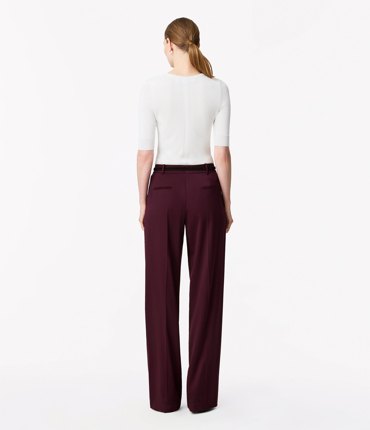 Relaxed Wide Leg Pant | Plum
