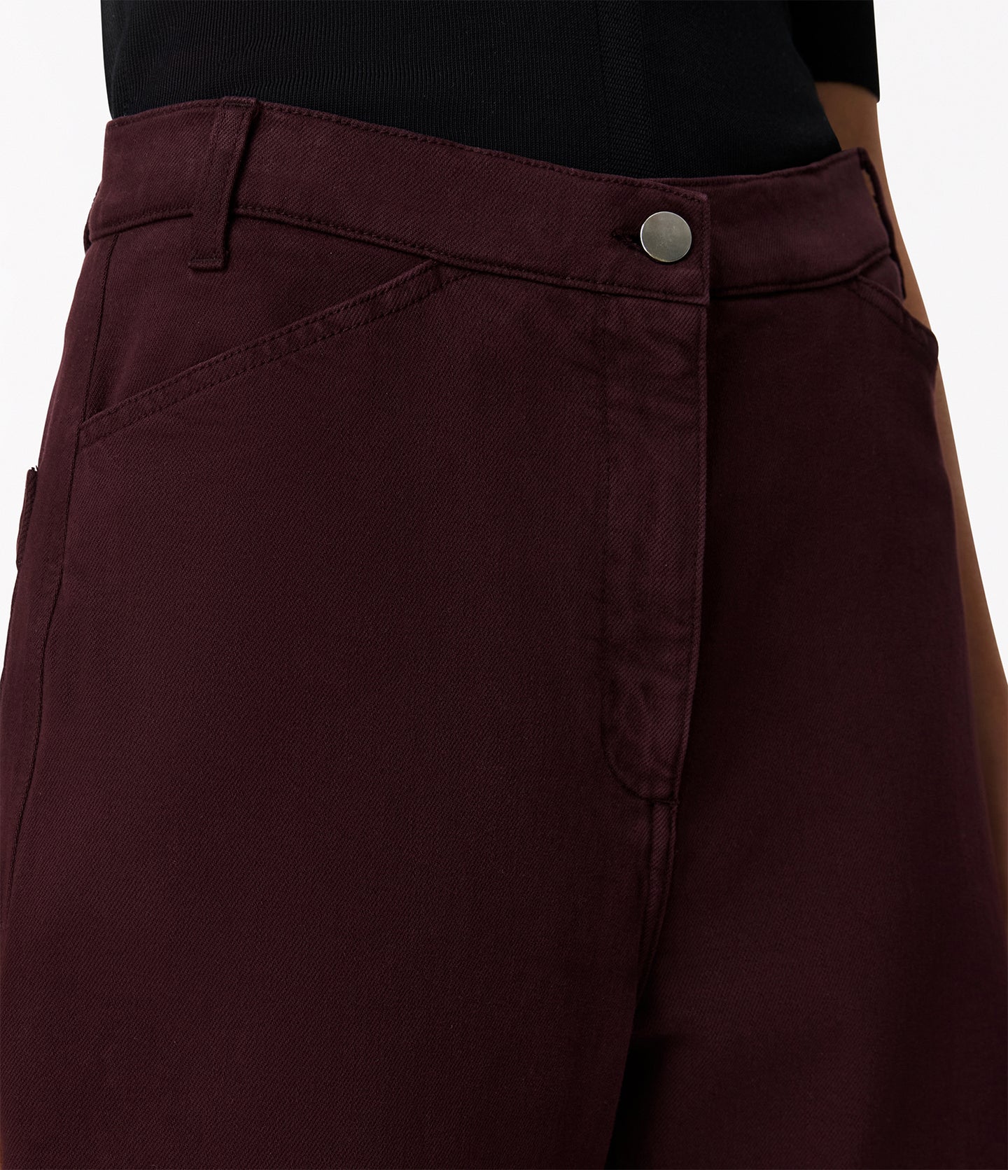 Another Tomorrow Workwear Pant in Overdye Plum – Denim Women's Trousers