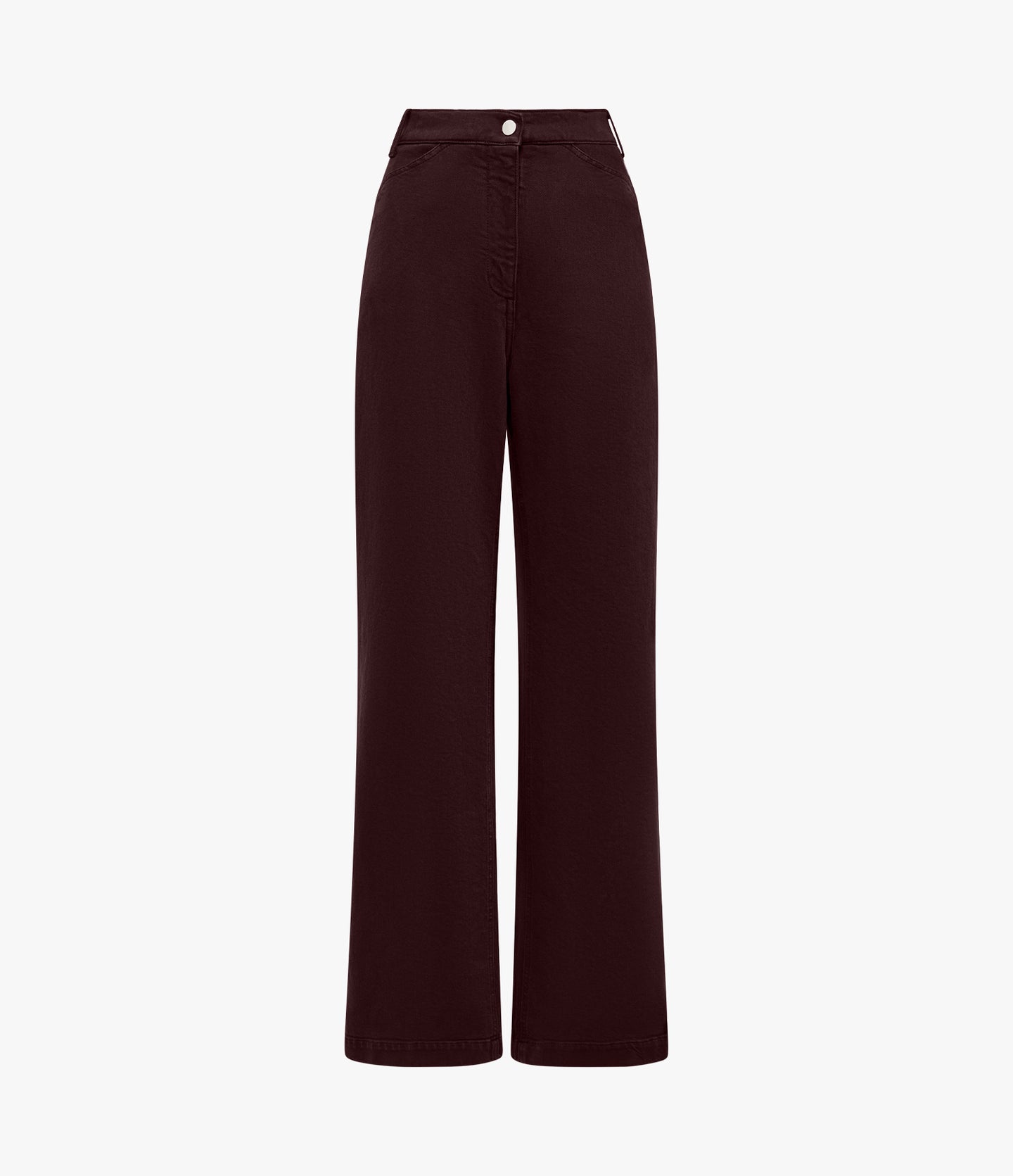 Another Tomorrow Workwear Pant in Overdye Plum – Denim Women's Trousers