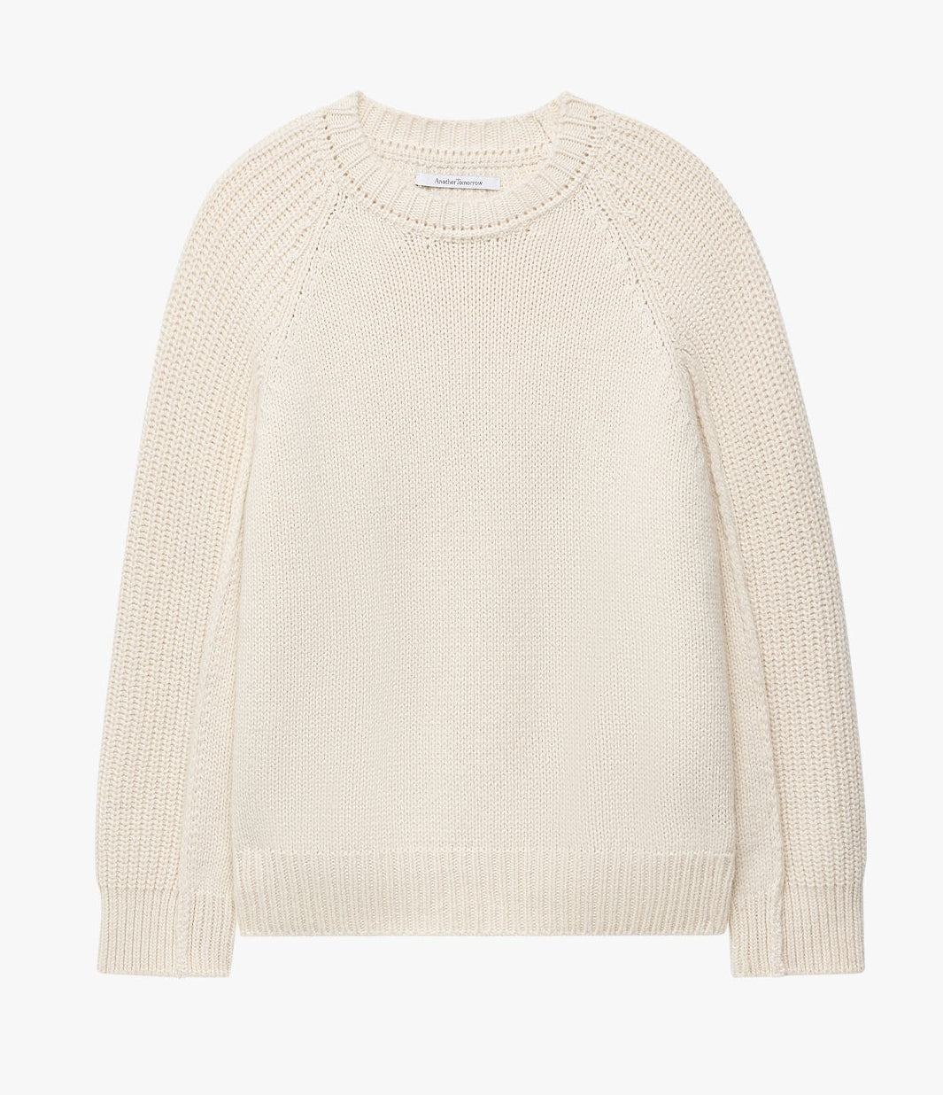 Another Tomorrow Cashmere Oversized Crewneck in Ivory – Cashmere Women's Knitwear