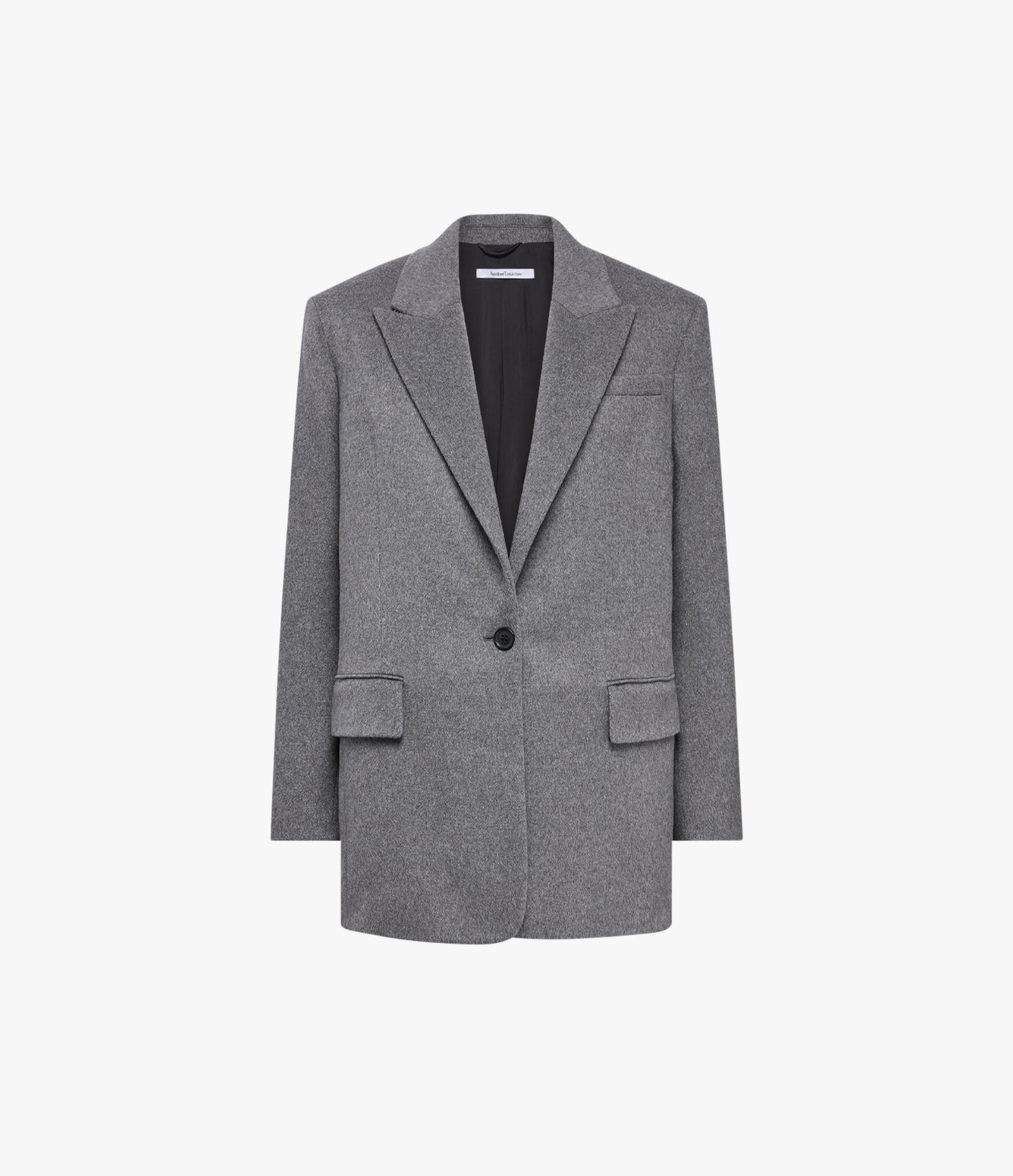 Another Tomorrow Tailored Cashmere Jacket in Medium Melange Grey – Cashmere Women's Jacket