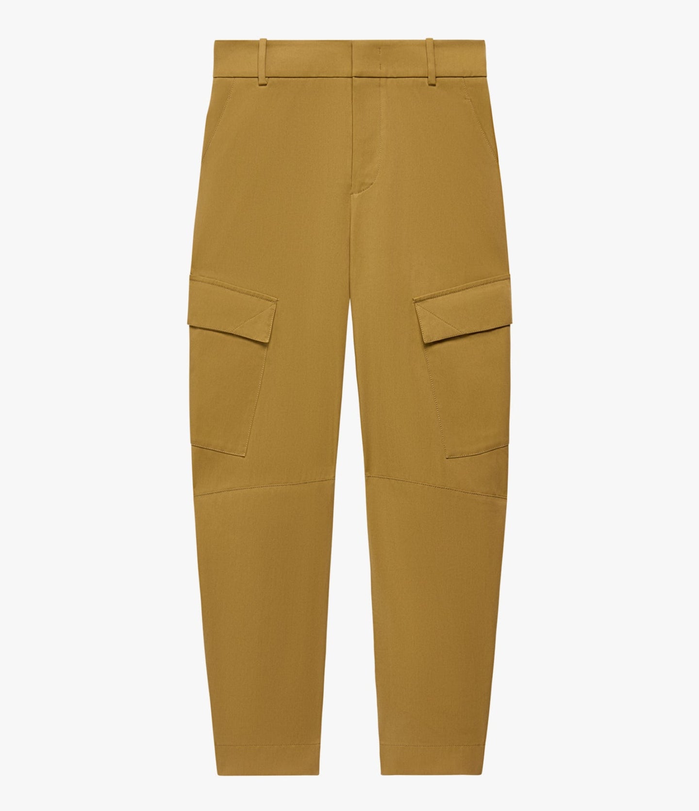Another Tomorrow Curved Cargo Pant in Thyme – Cotton Women's Trousers