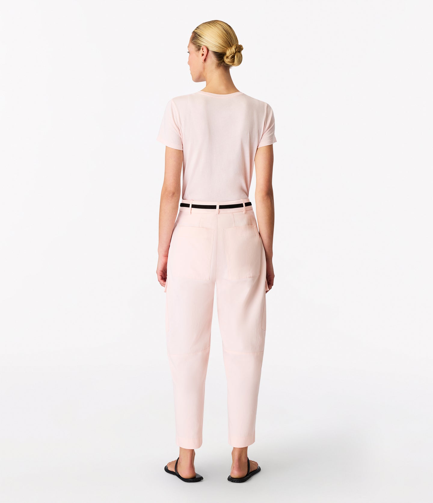 Another Tomorrow Curved Cargo Pant in Quartz – Cotton Women's Trousers