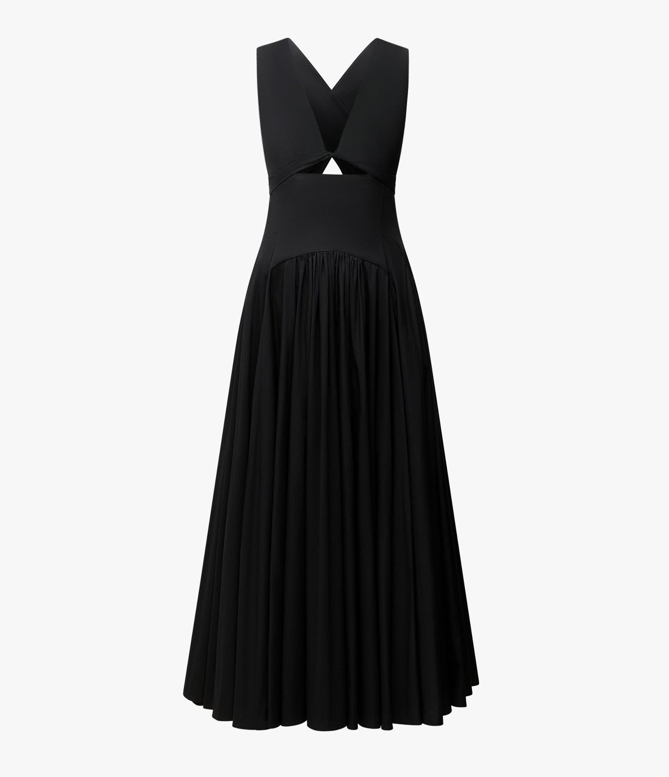 Another Tomorrow Cutout Circle Dress in Black – Cotton Women's Dress