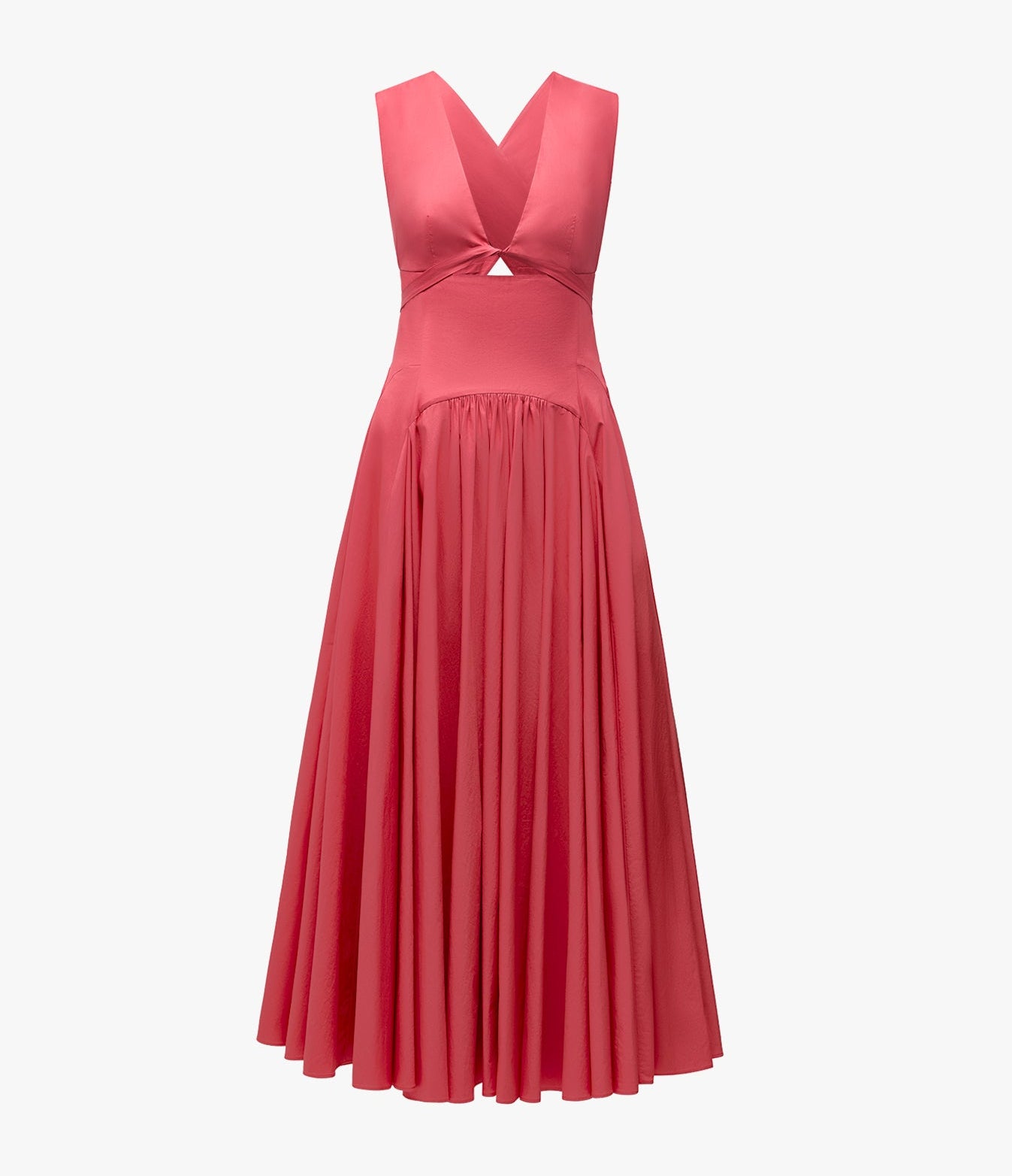 Another Tomorrow Cutout Circle Dress in Rhubarb – Cotton Women's Dress