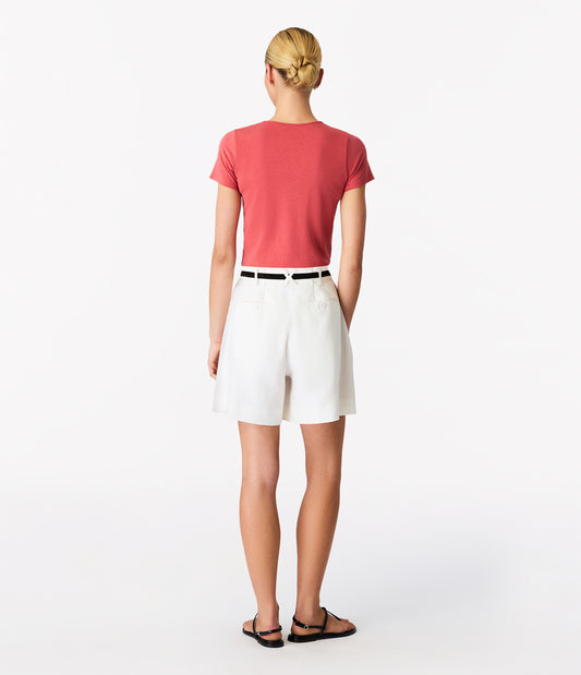 Another Tomorrow Fitted Tee in Rhubarb – Cotton Women's Top