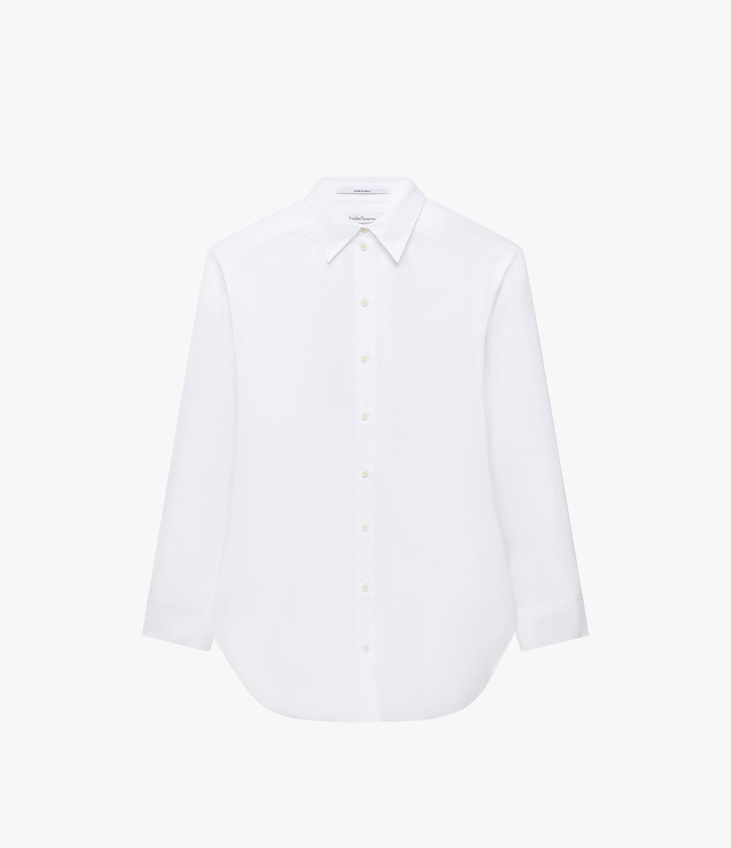 Pleat Back Poplin Shirt | White in white