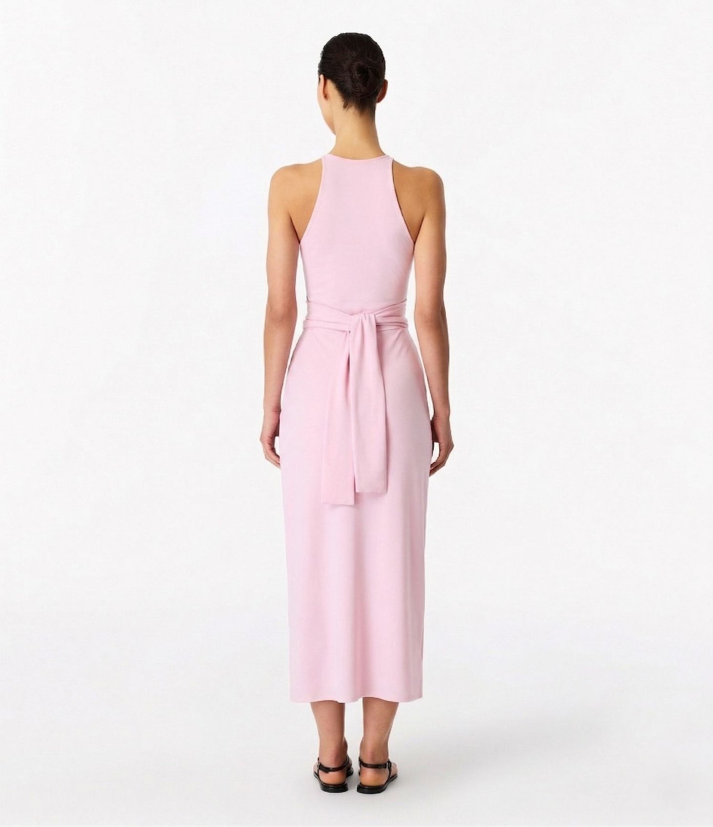 Another Tomorrow Sarong Tie Dress in Quartz – Cotton Women's Dress