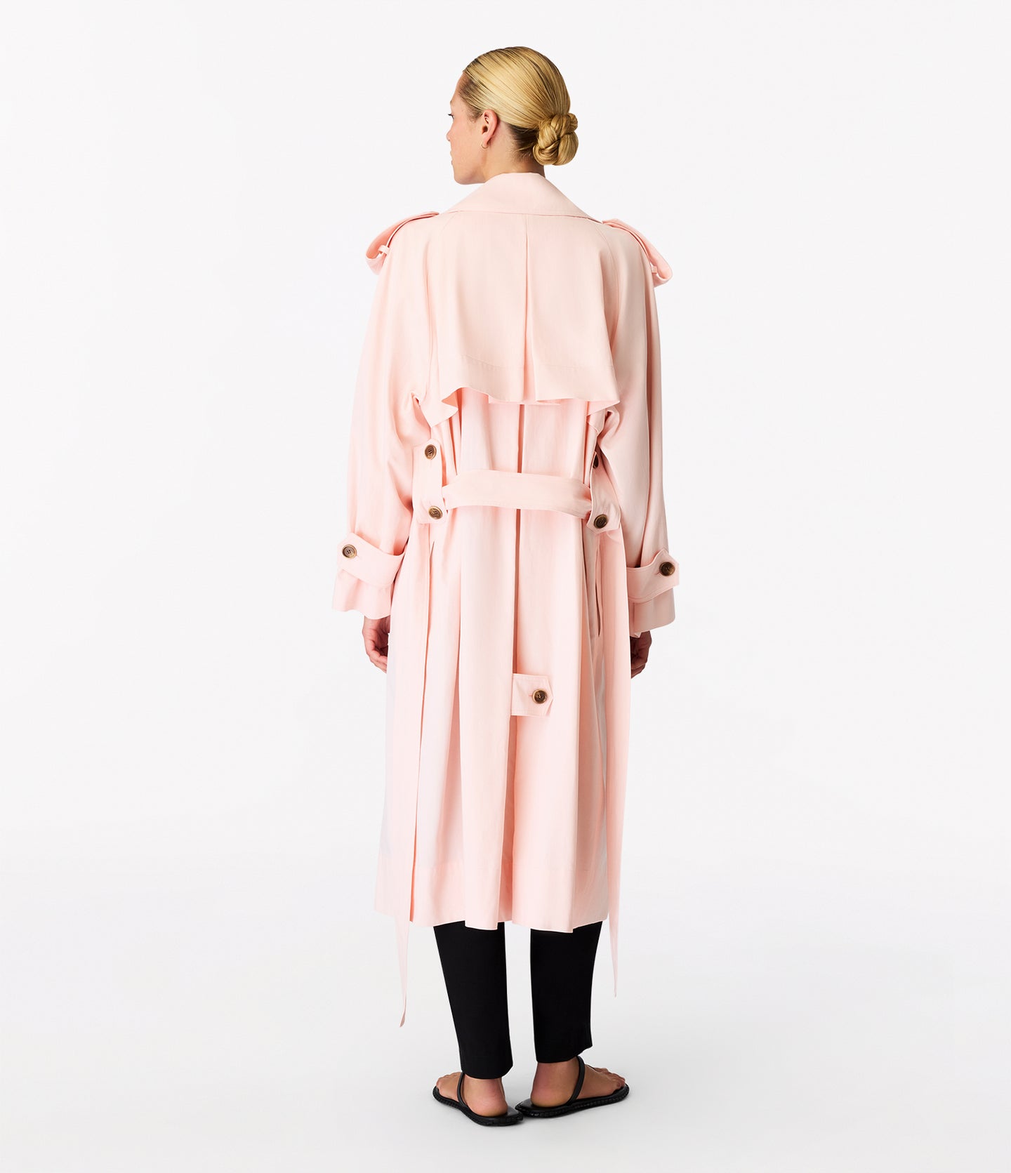 Another Tomorrow Soft Trench in Quartz – Cotton Women's Outerwear