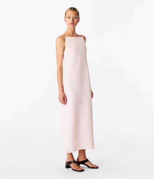 Another Tomorrow Square Neck Slip Dress in Quartz – Viscose Women's Dress
