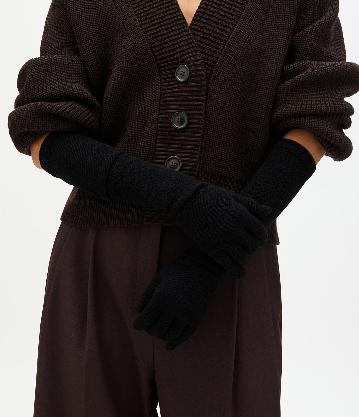 Another Tomorrow Cashmere Gloves in Black – Cashmere