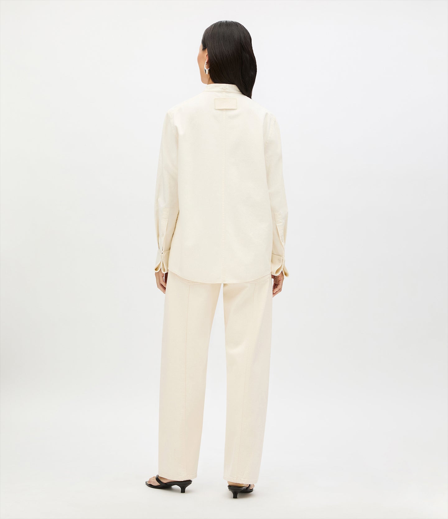 Chambray Bow Blouse | Ecru
